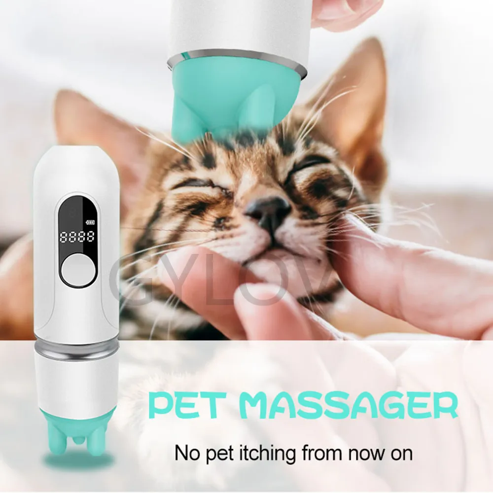 Smart Electric Cat Pet Head Massager Wireless Scalp Massager Body Massage Deep Tissue Kneading Antistress Relax Vibrating Tool