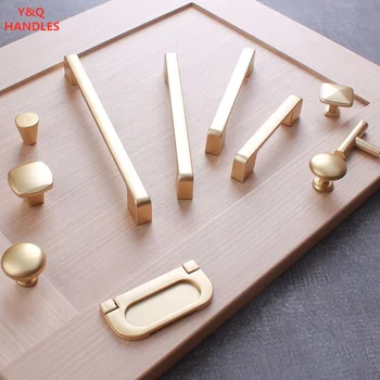 Handles Drawer Cabinet Furniture Kitchen Handles for Cabinet Knob Door Drawer Furniture Kitchen Pearl Golden Simplicity Hardware - Image 5
