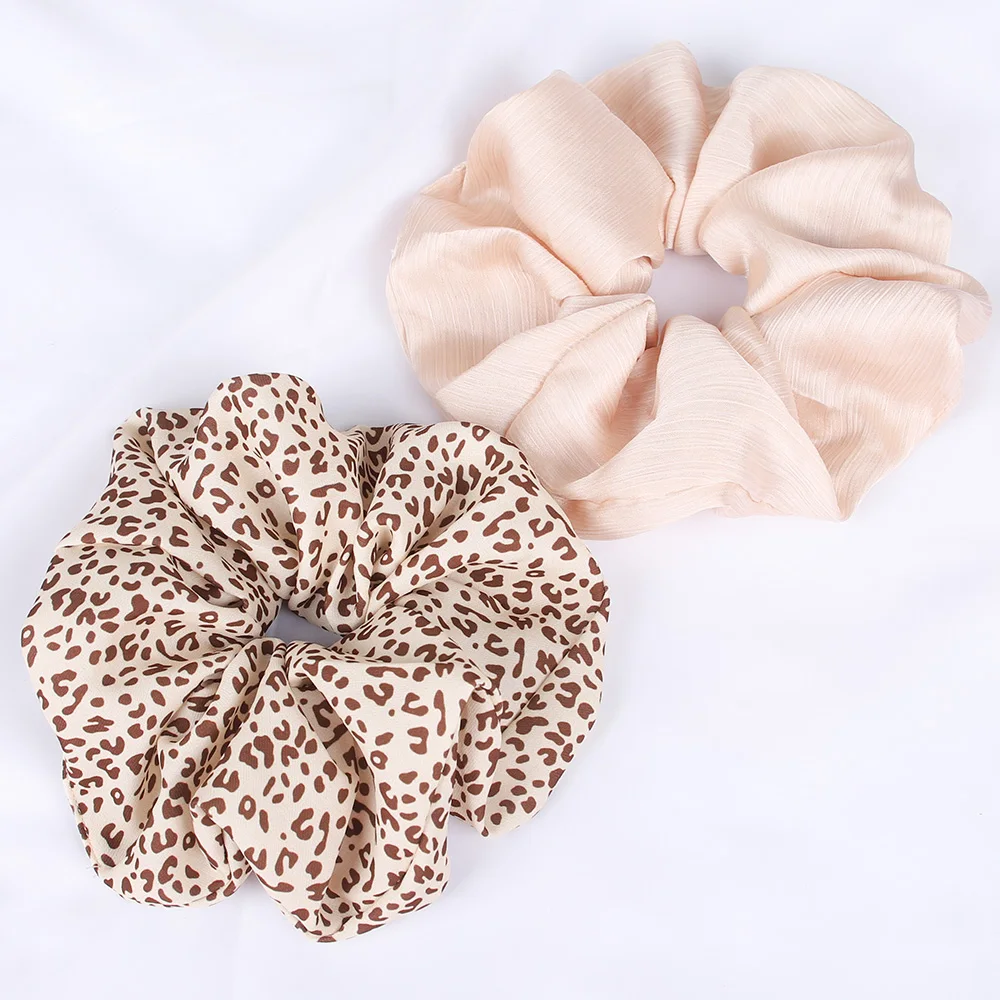 

2PCS Big Leopard Dot Oversize Scrunchies Elastic Hair Bands Women Girls Large Ponytail Holder Rope Headbands Hair Accessories