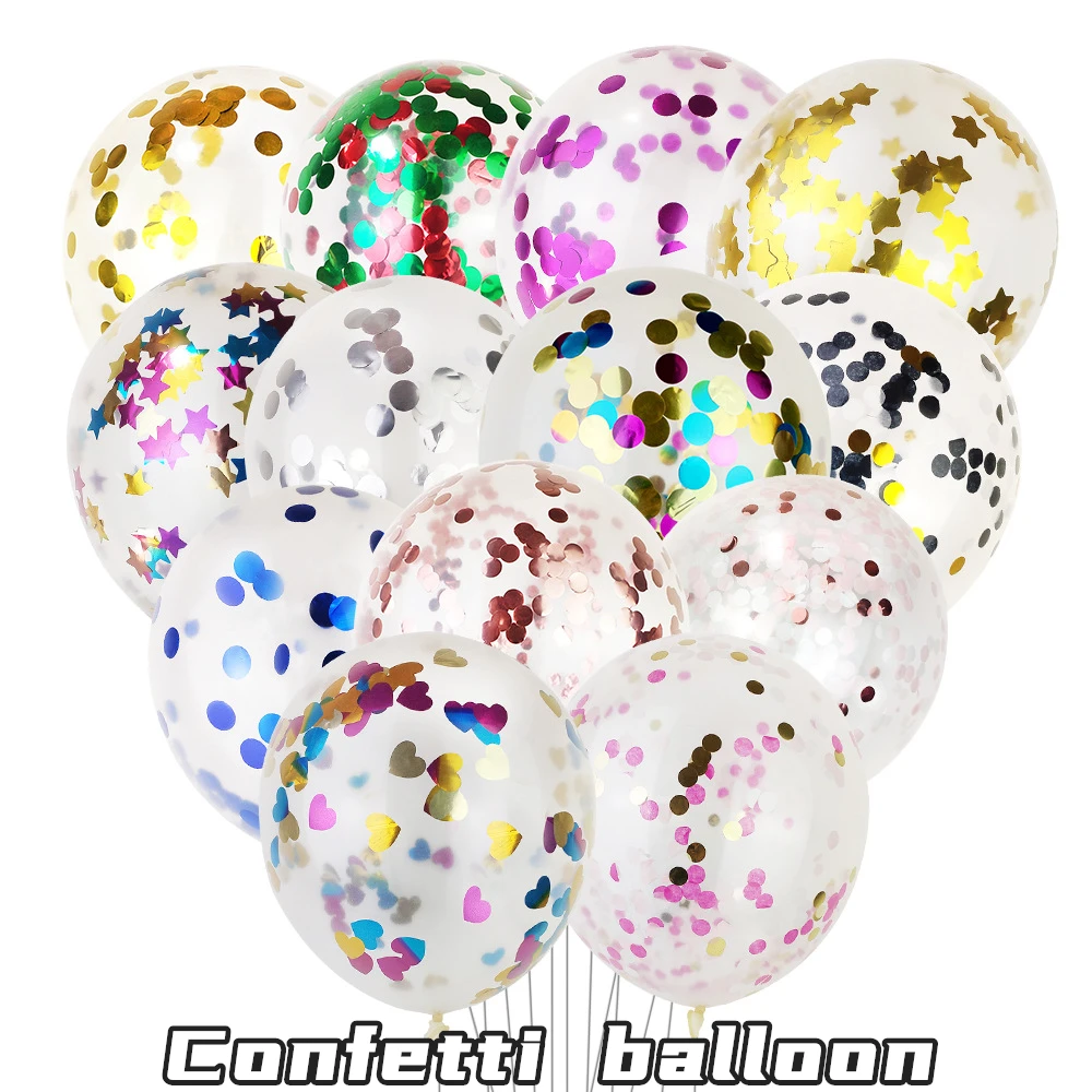 10 STKS Goud Zilver Metaal Latex Confetti Ballonnen Baby Douche Bruiloft Nieuwjaar Verjaardagsfeestje Decoraties Matte Globos