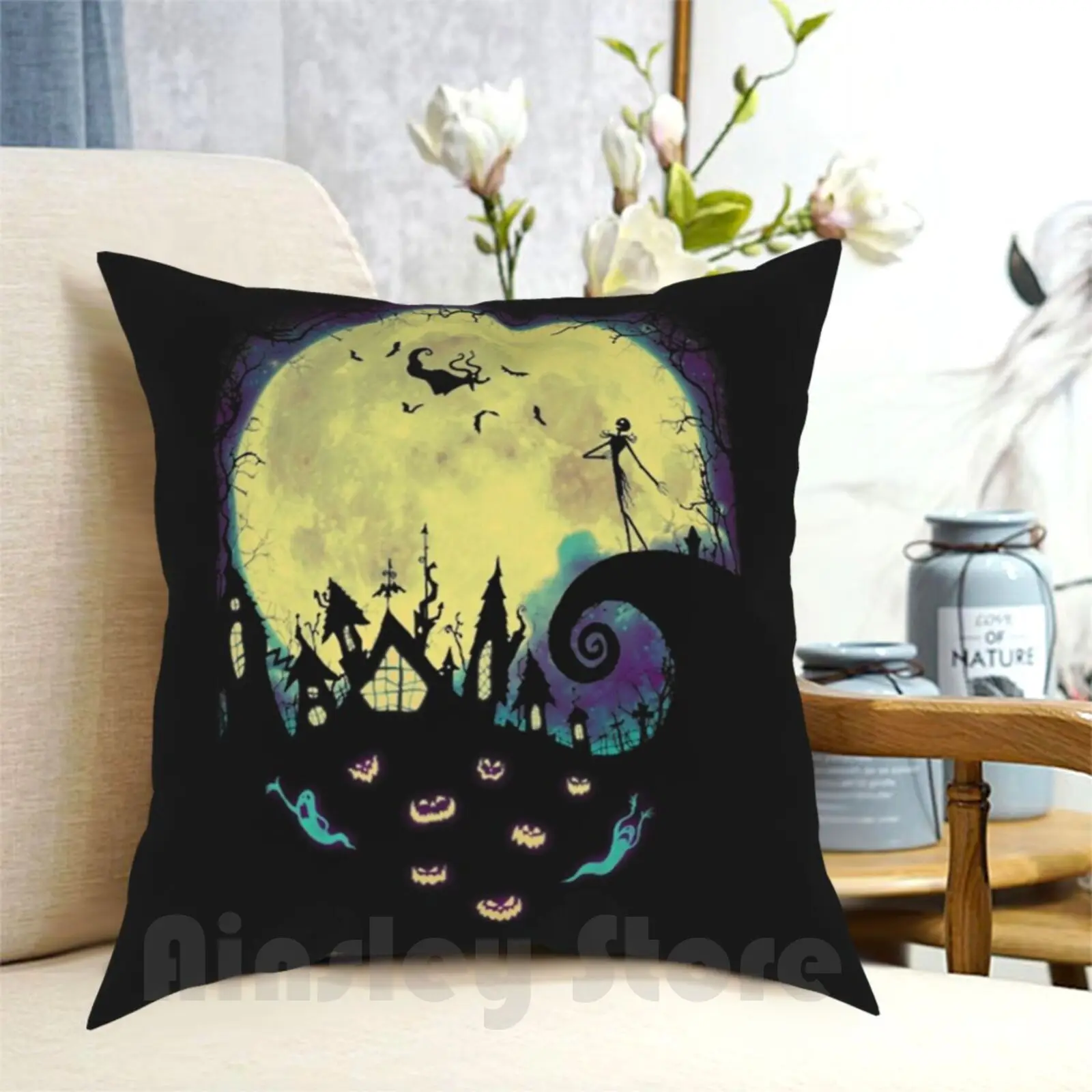 

Подушка кошмар Луна Кошмар перед Рождеством с рисунком планшетов домашняя мягкая подушка с рисунком Тима Бёртона Хэллоуин Джек Кошмар