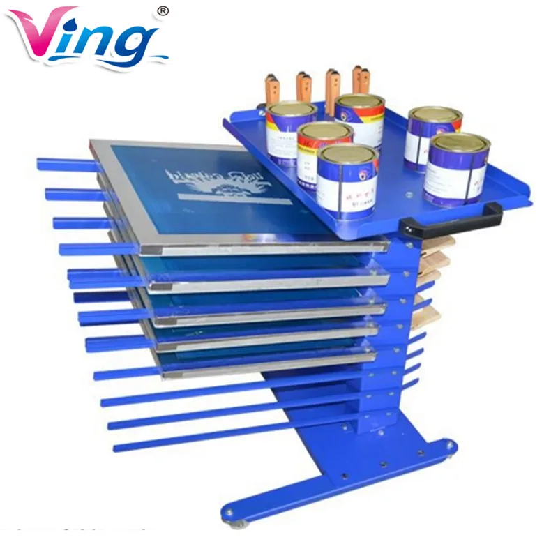 Movable Screen Printing Material Rack Silk Screen Printing Equipment