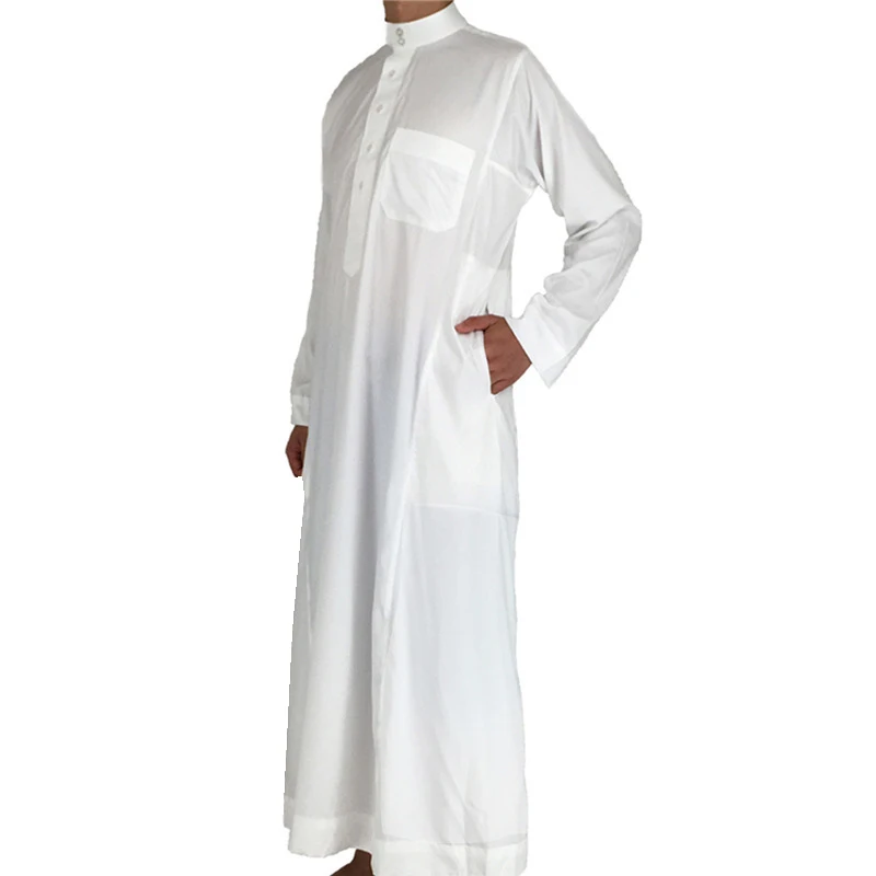 MD – Abaya pour hommes du moyen-orient, Jubba Thobe, blanc musulman, arabie saoudite, dubaï, Djellaba, Pakistan, turquie, vêtements islamiques pour