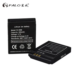 PALO trwała inteligentna bateria zegarka LQ-S1 YX-W9B 3.7V 380mAh akumulator litowo-jonowy polimerowy do inteligentnego zegarka DZ09