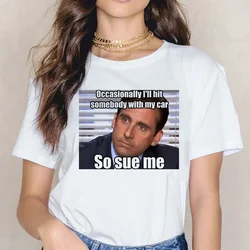 Michael Scott Grunge Harajuku Women Graphic t shirt Aesthetic T-shirt Shirt The Office ulzzang Funny Fashion Tees Femme 90s