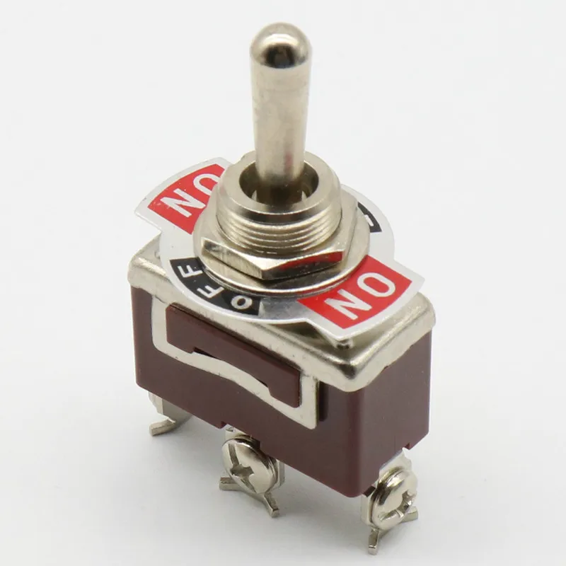 Silver Contacts high quality 3 screw momentary toggle switch,(ON) OFF (ON) spring return