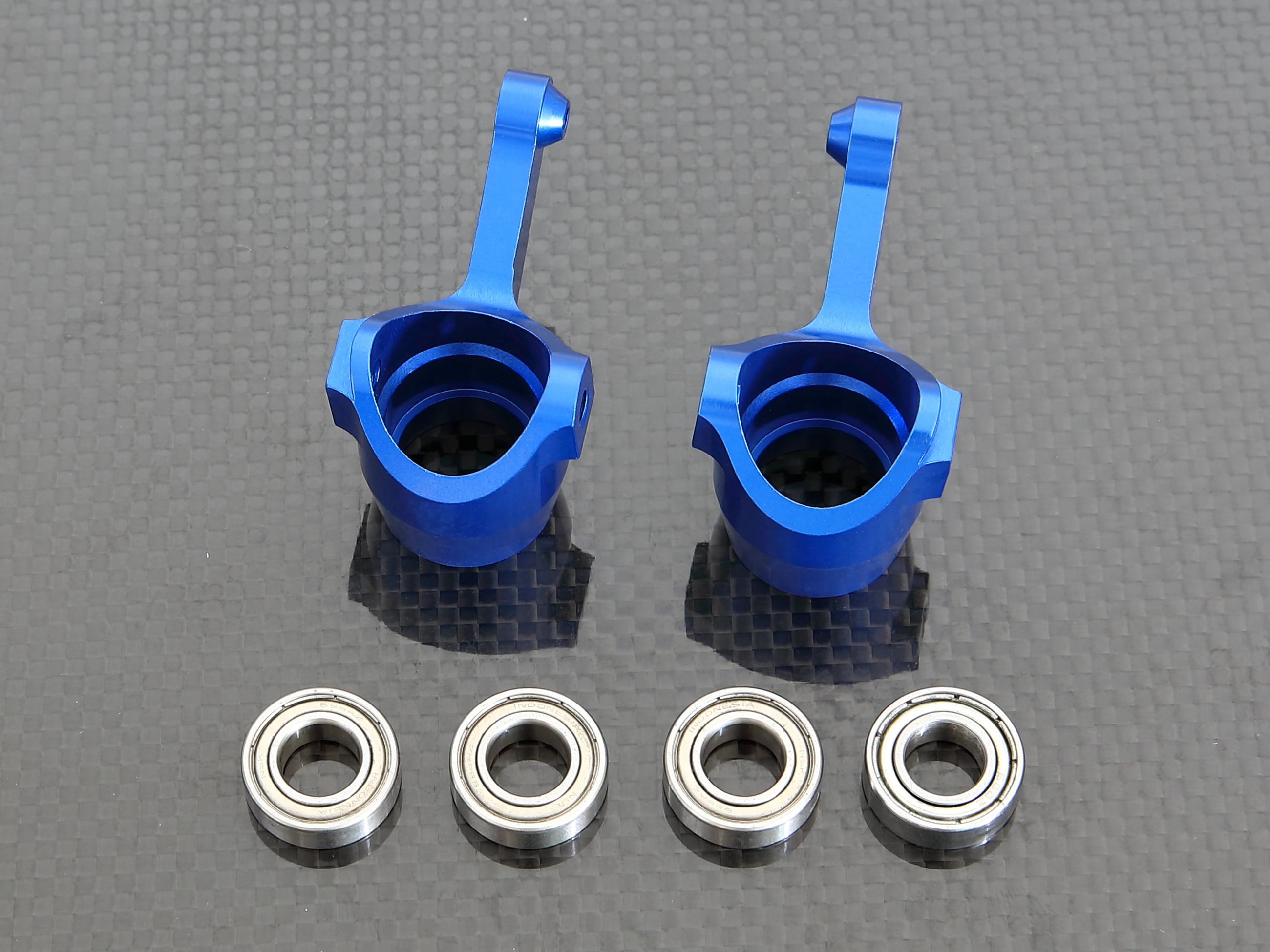 GTBRacing CNC-Aluminium-Frontlenknaben für Kyosho Inferno MP7.5 777 GT GT2 ST ST-RR NEO VE (oberflächenfarbe dunkler) – Detail 1