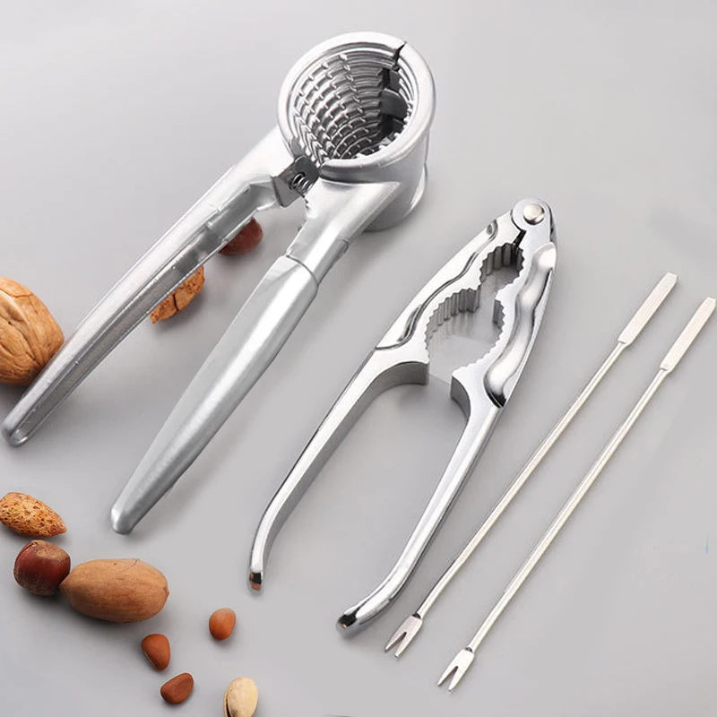 Zinc Alloy Nutcracker Sheller Crack Almond Walnut Pecan Hazelnut Filbert Nut Kitchen Nut Sheller Clip Tool Clamp Plier Cracker