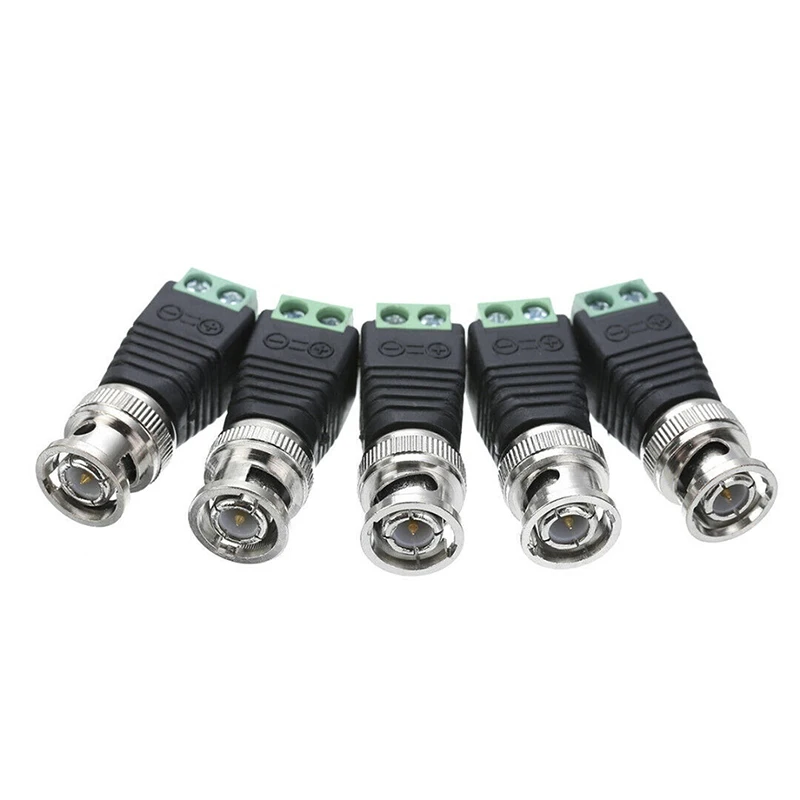 Adapter for POE CCTV Tester IP camera FC Security Terminal Block 10pcs Mini Coax CAT5 To Camera CCTV BNC Video Connector