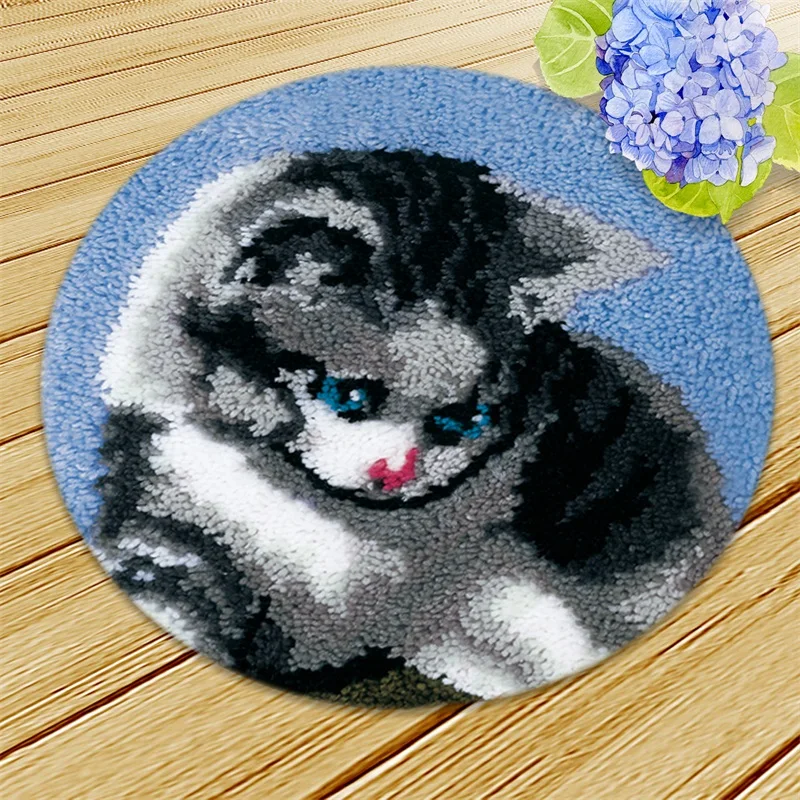 Carpet Embroidery Latch Hook Kit Foamiran Cartoon Animal undefined Latch Hook Rug Button Pad Package Smyrna Package Carpet