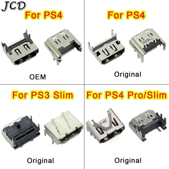 JCD conector de interfaz de puerto compatible con HDMI reemplazo para Sony PS3 Slim 3000 4000 PS4 Pro Slim Jack AliExpress
