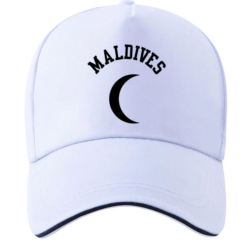 Maldives free diy custom name number logo MDV hat nation flag MV dhivehi country print photo text respirant baseball cap