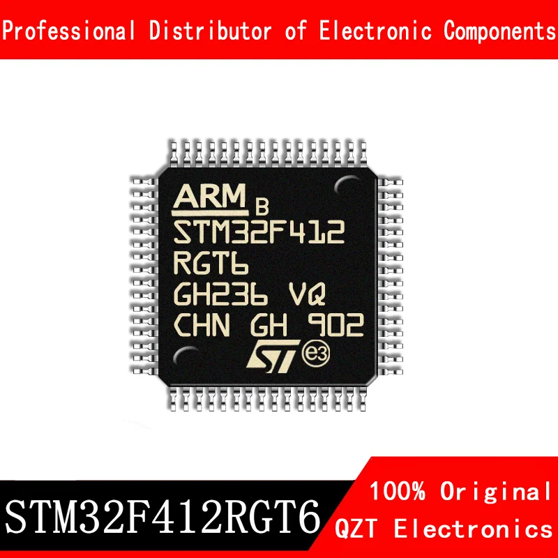 5 개/몫 새로운 원본 STM32F412RGT6 STM32F412 LQFP-64 마이크로 컨트롤러 MCU 재고 있음