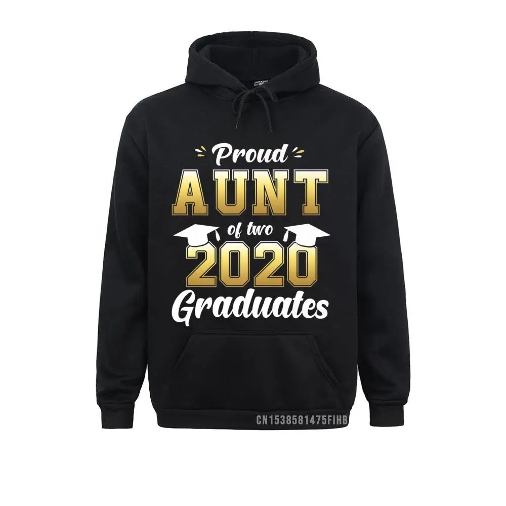 Proud Aunt Of Two 2020 Graduates Harajuku Senior 20 Twins Gift Premium Hoodie Men Family Hoodies Winter Sweatshirts Hoods