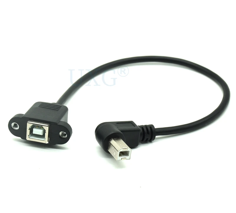 USB2.0 A Male to USB B Male Type B BM Right Left Angle Printer scanner 90 degree cable 30cm 50cm 100cm BM Angled extension Cable