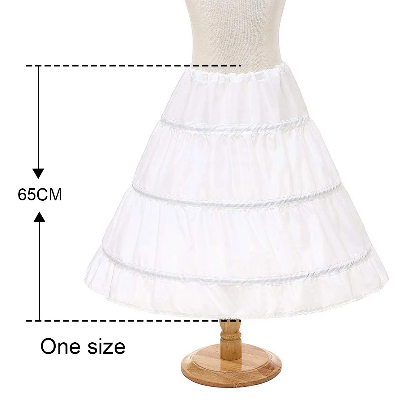 3-10 Years Children Girls White Ballet Skirt Tulle Ruffle Short Crinoline Bridal Wedding Petticoats Gown Baby Girl Underskirt