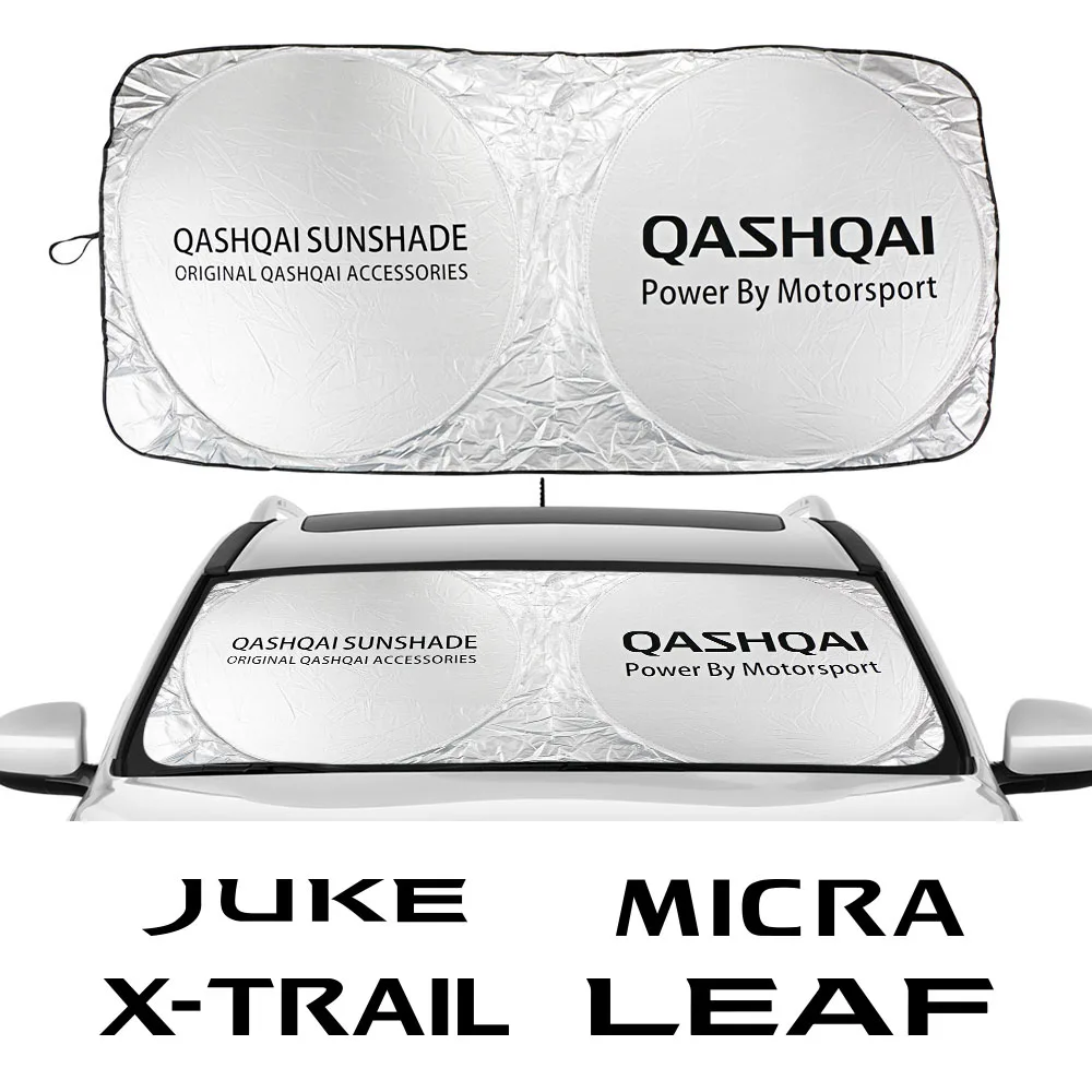 Car Windshield Sunshades Covers Front Window Visor Auto Accessories For Nissan Qashqai J11 X-Trail T32 Altima Murano Maxima Leaf