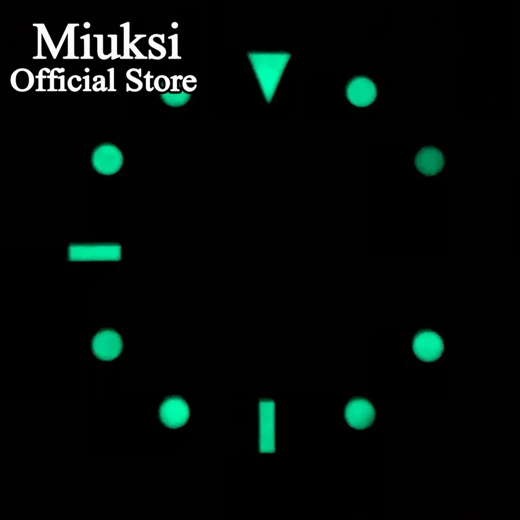 Miuksi 29mm watch dial luminous dial fit NH35 movement