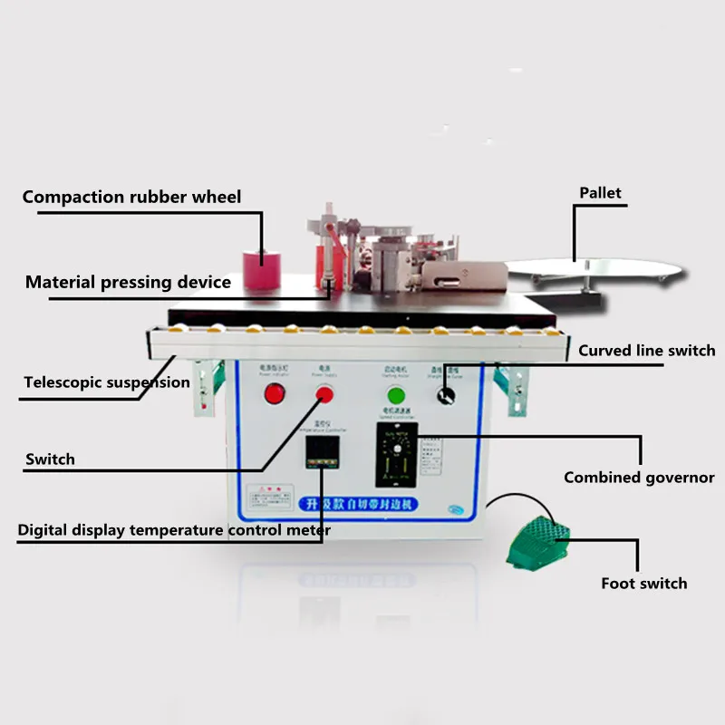 Automatic strip break edge banding Machine wood pvc cut itseld woodworking edge bander