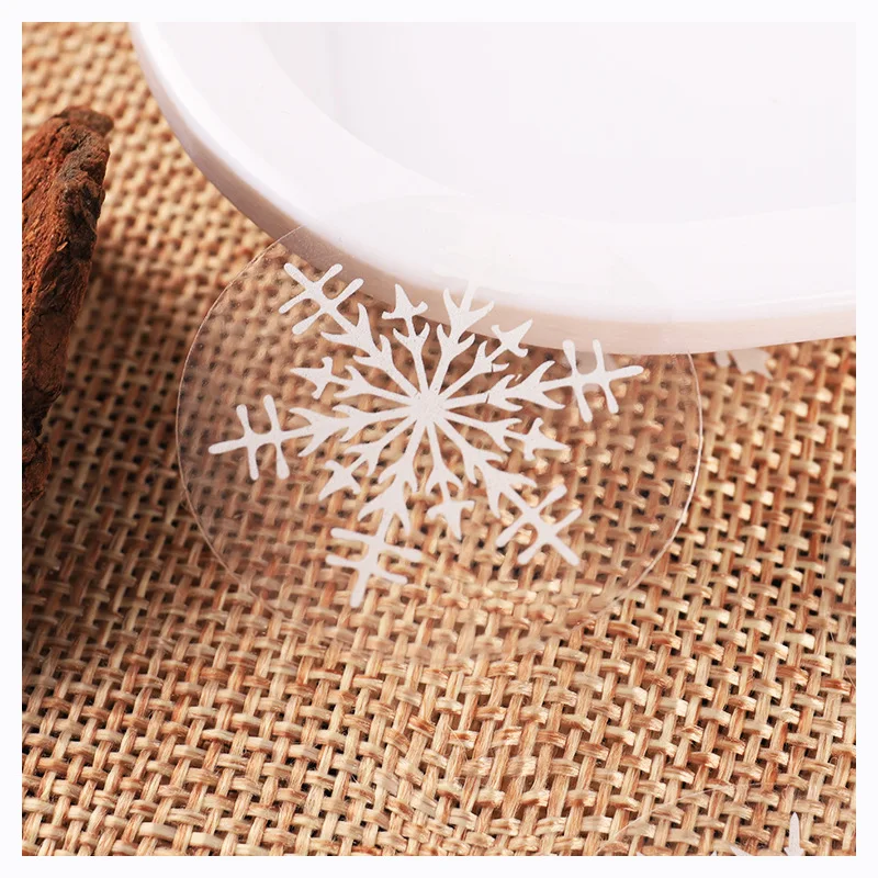 100pcs/120pcs Transparent Snowflake Christmas Stickers Kawaii Stickers Adhesive Cute Stickers Decor Scrapbooking Diary Albums