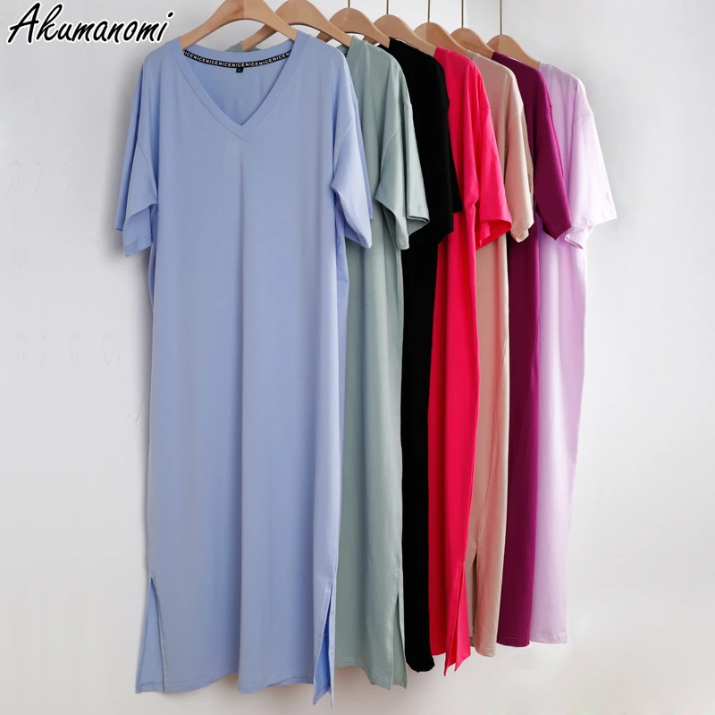 Oversized v neck plus size feminino maxi vestido 4xl 5xl 6xl 7xl 8xl 9xl 10xl verão casual solto longo coreano harajuku boho vestidos