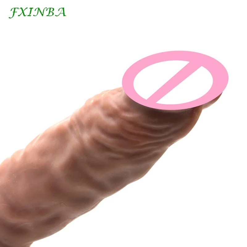 FXINBA 14cm Realistic Penis Sleeve Extender Cock Sleeve Extended Dick Enlargement Reusable Condom Sex Product Toy For Men Couple