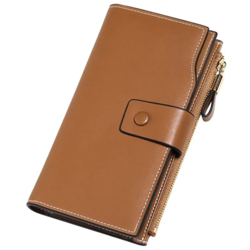 

Vintage Luxury Women Wallets Genuine Leather RFID Wallet Womens Clutch Wallet Card Holder Long Purse That Can Hold Mobile Phone