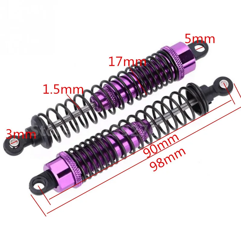 10 piezas HSP 06038 106004   Amortiguador de 98mm, piezas de repuesto para 1/10 todoterreno Buggy R/C modelo de coche 94106 Warhead