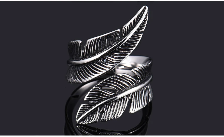 Nuovi Arrivi 925 Sterling Silver Ring per le Donne Della Piuma Anello sterlina di Modo-argento-gioielli