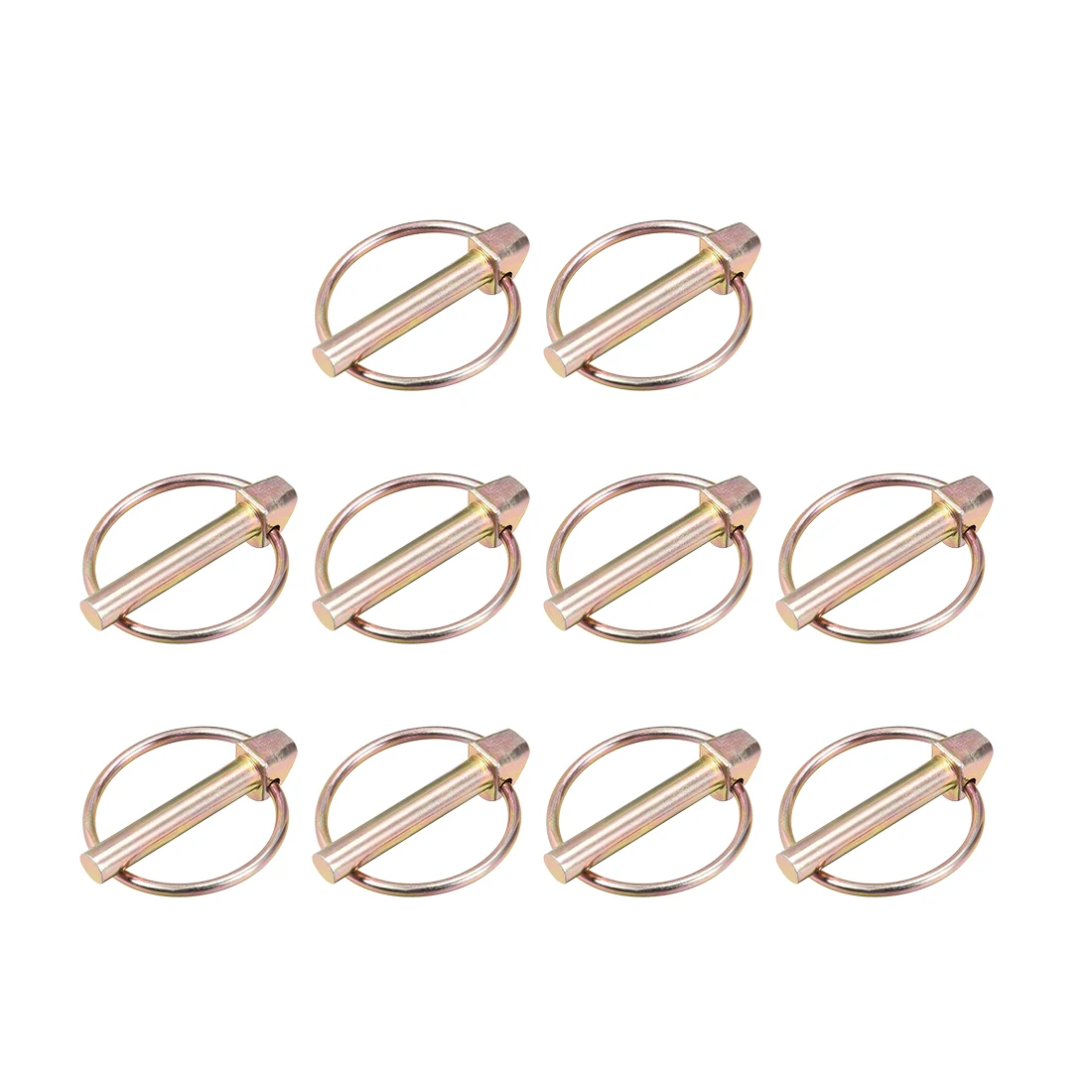 uxcell 10Pcs Linch Pin with Ring 5x40mm 6x45mm Trailer Pins Assortment Kit for Boat Kayak Canoe Trailer Tractor Trolley Hors