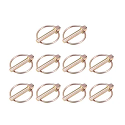 uxcell 10Pcs Linch Pin with Ring 5x40mm 6x45mm Trailer Pins Assortment Kit for Boat Kayak Canoe Trailer Tractor Trolley Hors