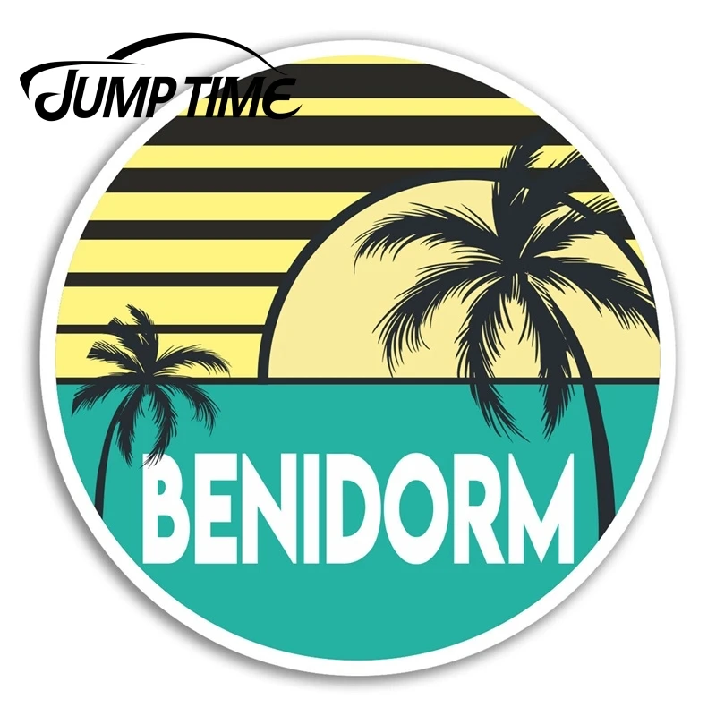 Jump Time for Benidorm Vinyl Stickers Spain Holiday Sticker Laptop Luggage Auto Bumper Motor Decal Waterproof Car Accessories