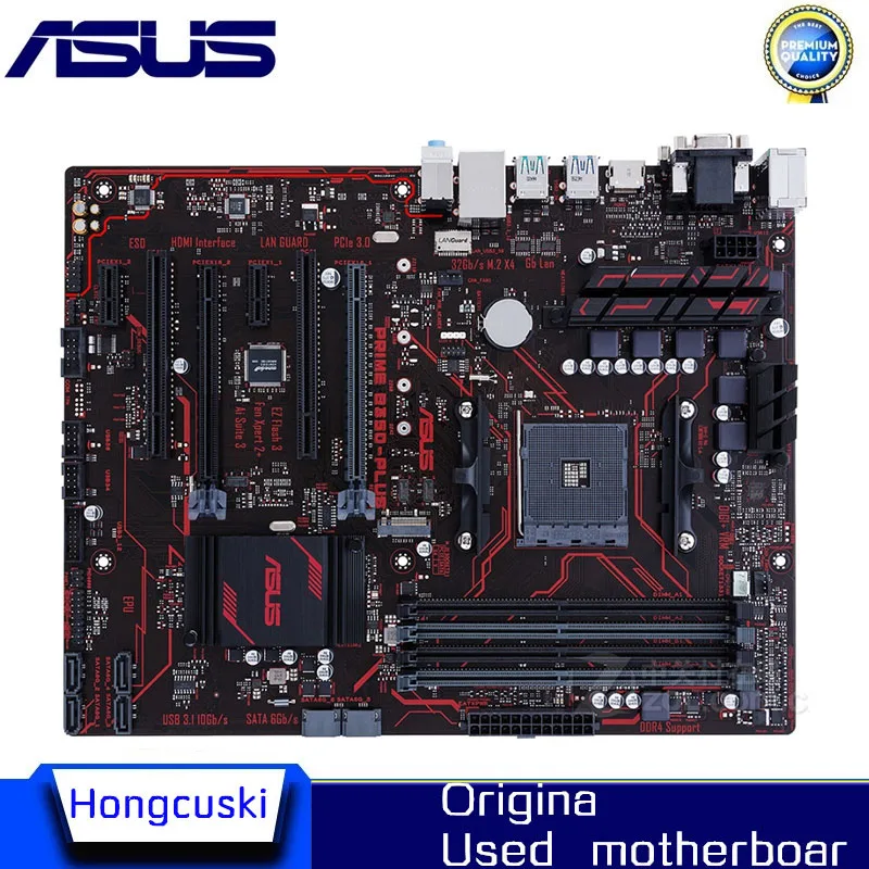 Used For ASUS PRIME B350-PLUS B350 PLUS original motherboard Socket AM4 DDR4 64GB B350 Desktop Motherboard