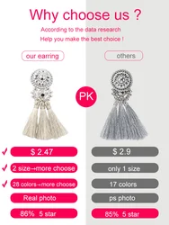 STRATHSPEY Black/ Red Beads Tassel Earrings For Women Vintage Long Fringe Earrings Big Flower Earring Statement Jewelry