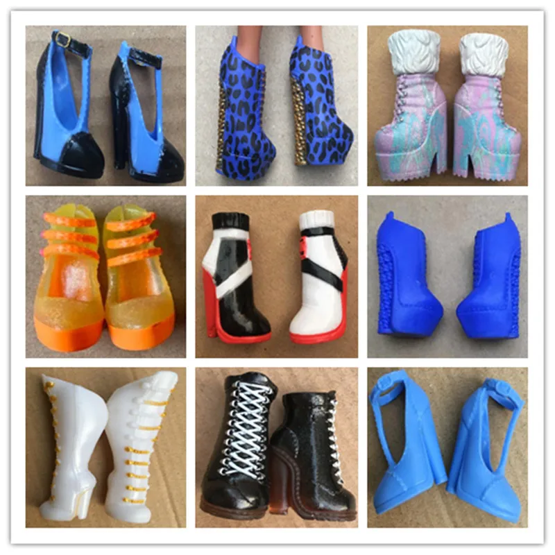 Original Doll Shoes Boots Sandals Eerrings Hats Glasses Decors Band Team Happy Girl  DIY Dressing Doll Accessories