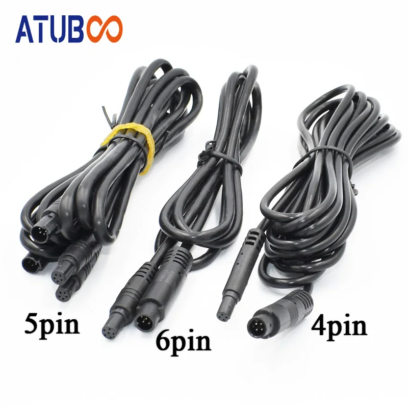 High Quality 4pin 5pin 6pin 8pin Car DVR Camera Extension Cables HD Monitor Vehicle Rear View Camera Wire Male to Femal  Cord