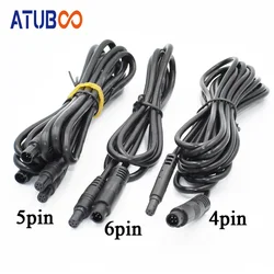 Cables de extensión de cámara DVR para coche, alta calidad, 4 pines, 5 pines, 6 pines, 8 pines, Monitor HD, cámara de visión trasera para vehículo, cable macho a hembra