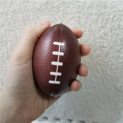 9CM Rugby American Football Toy Balls Hand Squeeze Sponge Foam Anti Stress Relief Balls Outdoor Sports Toys for Kids Children