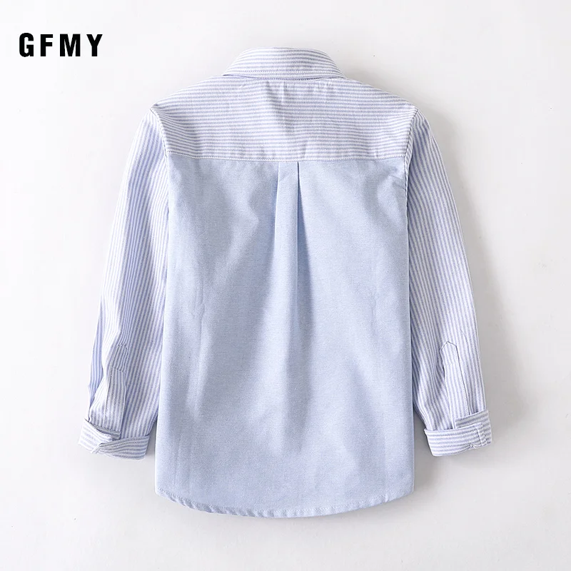 GFMY2021 Spring Autumn100% Cotton Full Sleeve Children Fashion Splicing Boys Shirts 3T-16T Casual Big Kid Clothes Shirt 6613