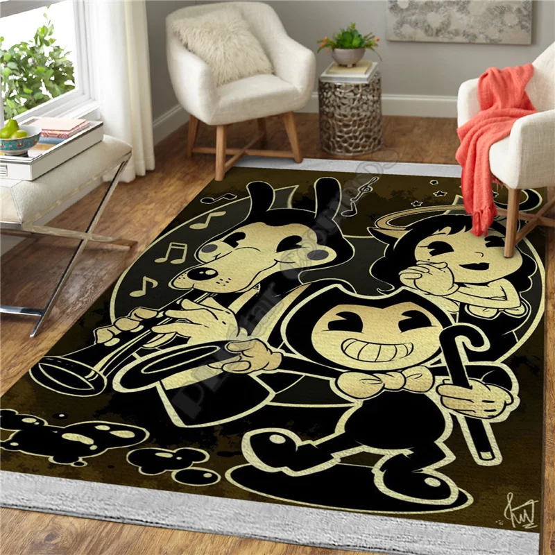 

Funny Cartoons Rug Square Anti-Skid Area Floor Mat Rug Non-slip Mat Dining Room Living Room Soft Bedroom Carpet 01