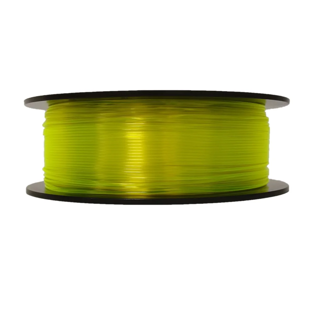 Hunan Factory Direct Sell 1.75mm 1kg Transparent Yellow PETG Filament