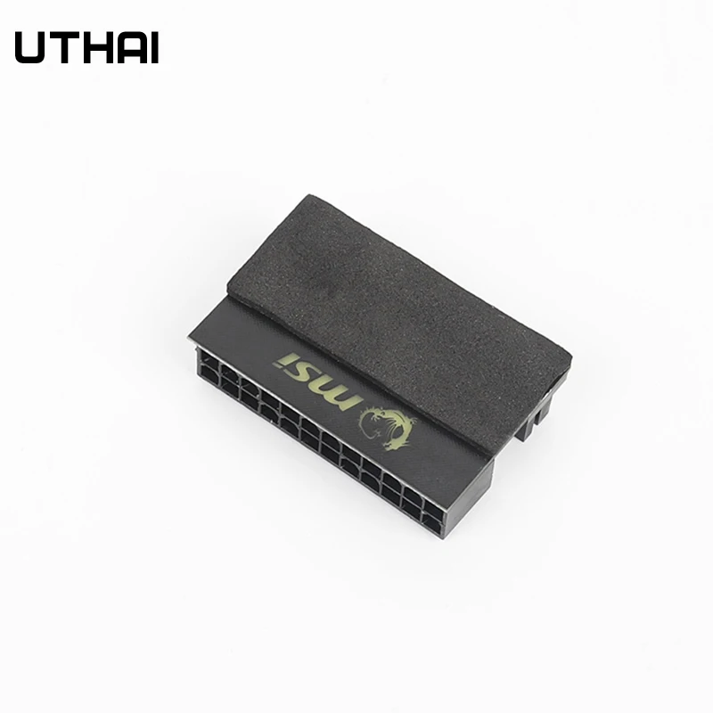 Uthai Computer Moederbord Atx Voeding 24P Turn 90 Graden Connector Steering Hoofd Diy Computer Component Accessoires Bedrading