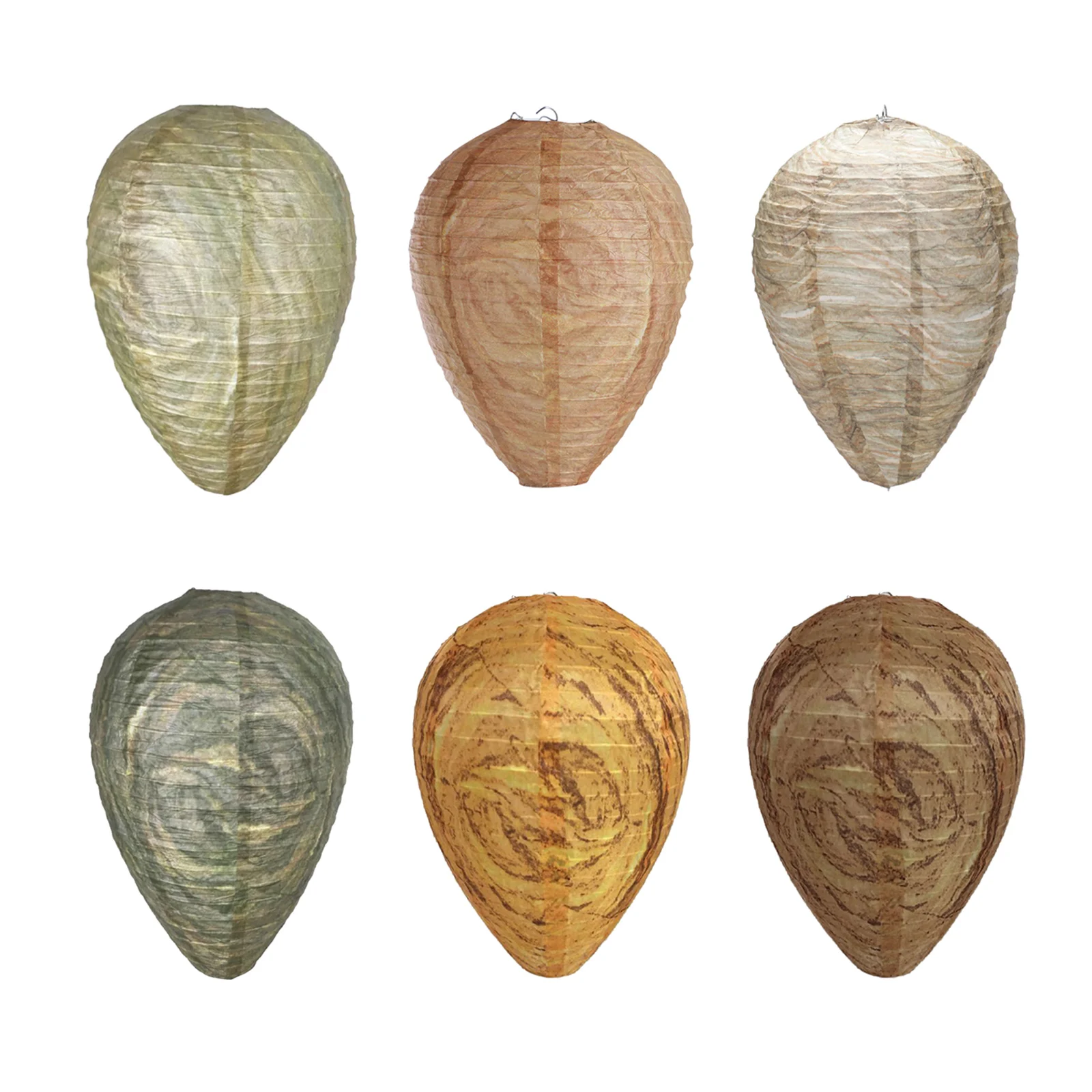 3Pcs Wasserdichte Hängen Wasp Nest Decoy Hornet Deterrents Sicher Gefälschte Nest Stick Beehive Laterne für Home Garten Im Freien