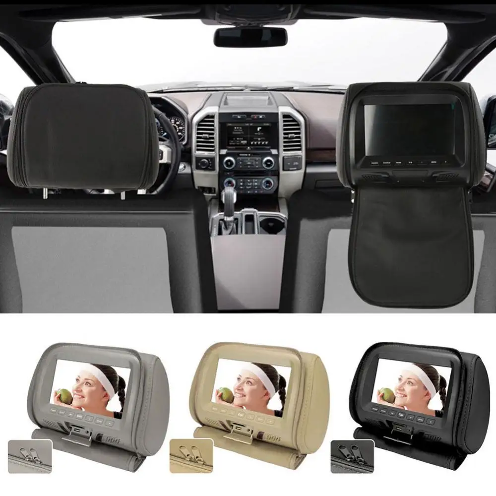 55% Hot Sales Universal 7 Inch Car Headrest Monitor Rear Seat Entertainment Multimedias Player