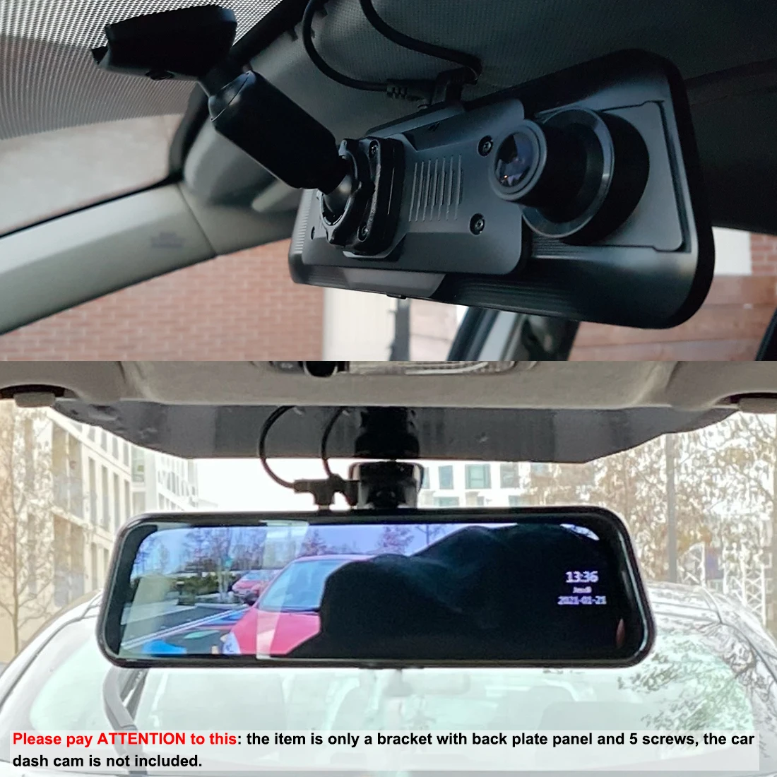 Auto DVR Rear Mirror Driving Recorder Mount Holder Back Plate Panel & Bracket GPS Video Recording Car Interior Dash Cam Styling