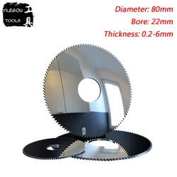 80x22mm Solid Alloy Tungsten  Circular Saw Blades, 80mm Tungsten Steel Milling Cutter Cutting Stainless Steel, Thickness 0.2-6mm
