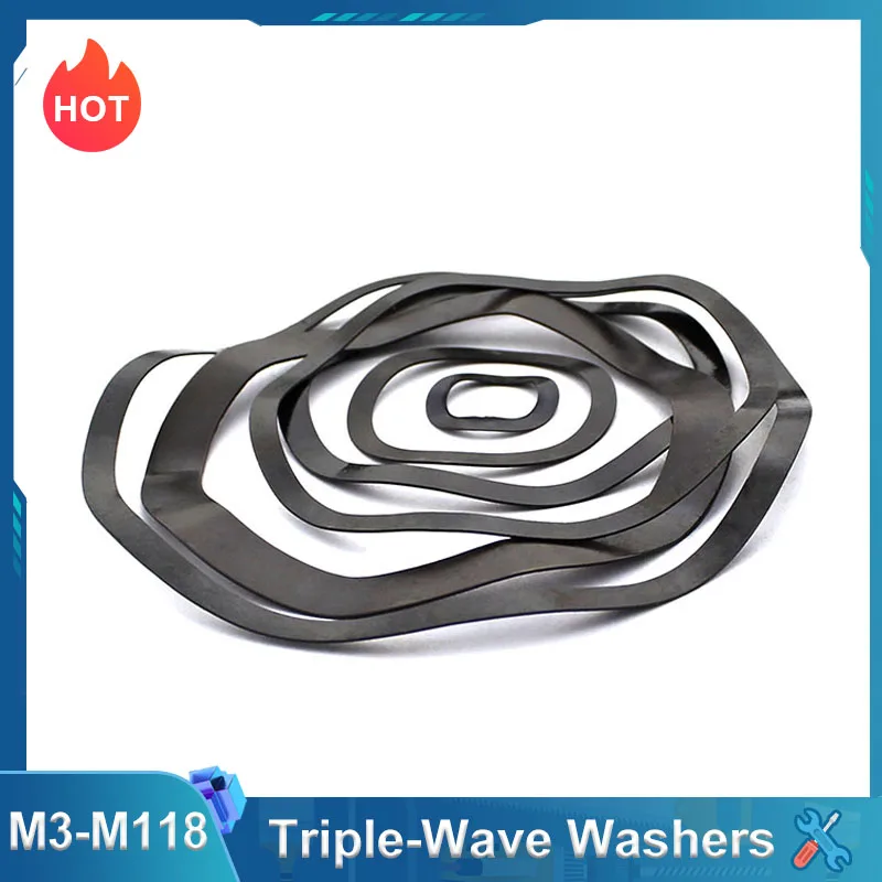 Three Wave Crest Gasket Spring Washers M3 M4 M5 M6 M8 M10 M12 M14 M16 M19 M21 M24 M27 M30 M34 M38 M40-M118