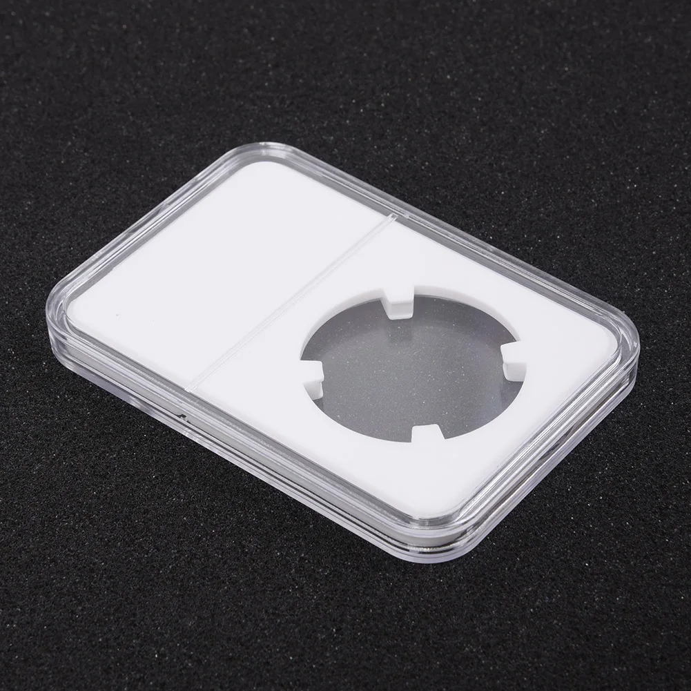 5Pcs Commemorative Coin Slab 30mm Holder Coin Display Storage Box Case Protector Square Transparent Coin Storage Box