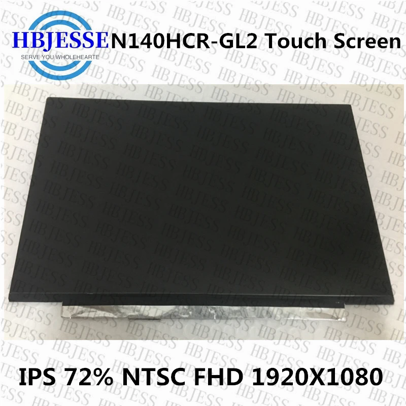 

Original 14" LED N140HCR-GL2 LCD Touch Screen Matrix For Laptop FHD 1920X1080 40Pin Slim Screen N140HCR GL2 72% NTSC 5D10V82345