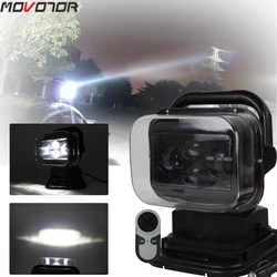 360 Degree Remote Control 60W Marine LED Spot Light 4x4 Headlights 12/24v 7 Inch Led Searching Light for Off Road Vehicles